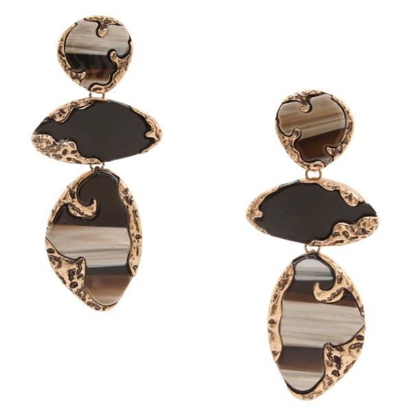 ACETATE MULTI SHAPE DANGLE EARRING
