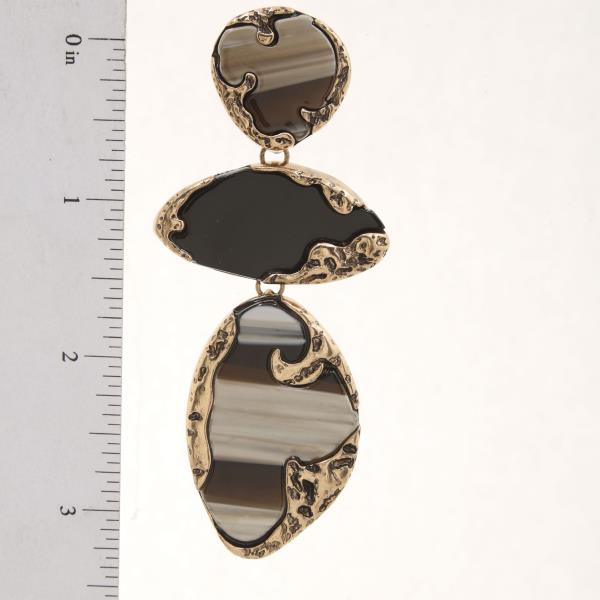 ACETATE MULTI SHAPE DANGLE EARRING