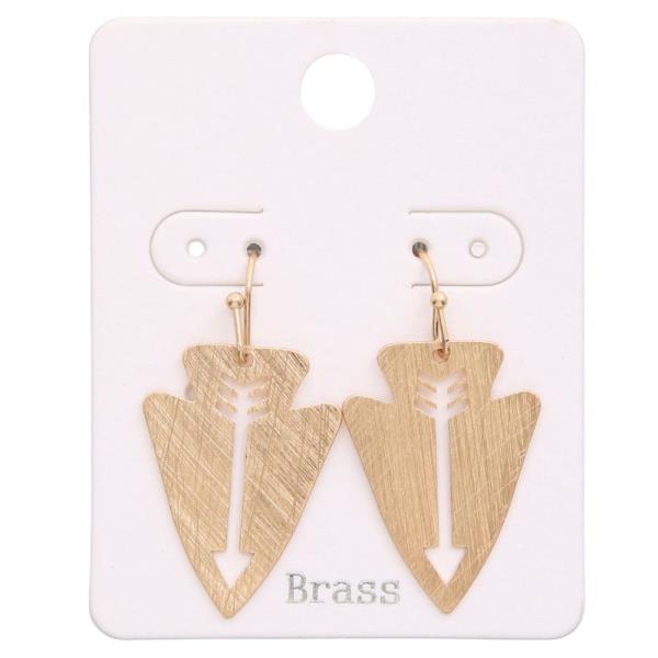 BRUSHED METAL WESTERN STYLE DANGLE EARRING