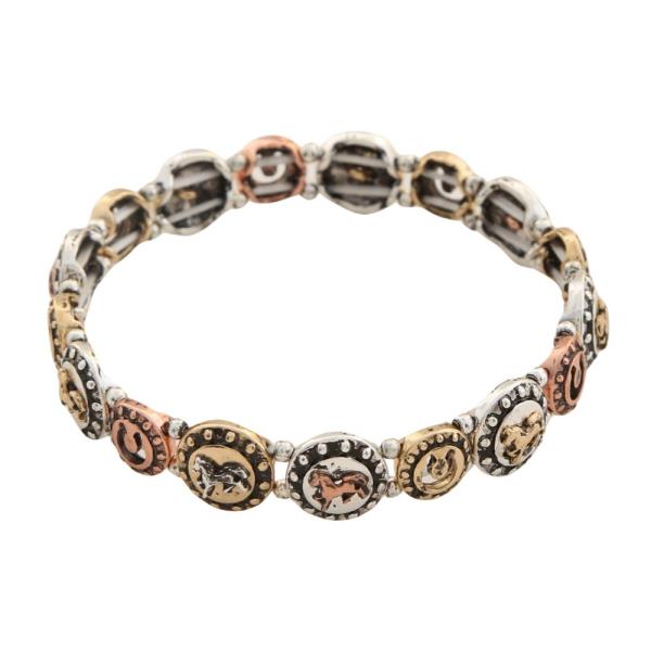 TWO TONE HORSE BRACELET