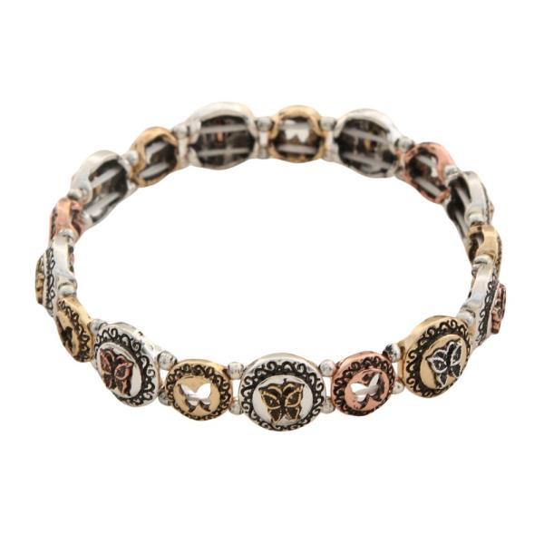 TWO TONE BUTTERFLY BRACELET