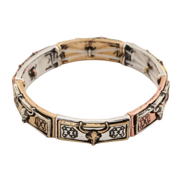 TWO TONE WESTERN STYLE BRACELET