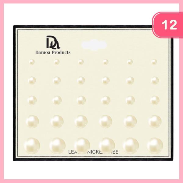 PEARL POST EARRINGS (12 UNITS)