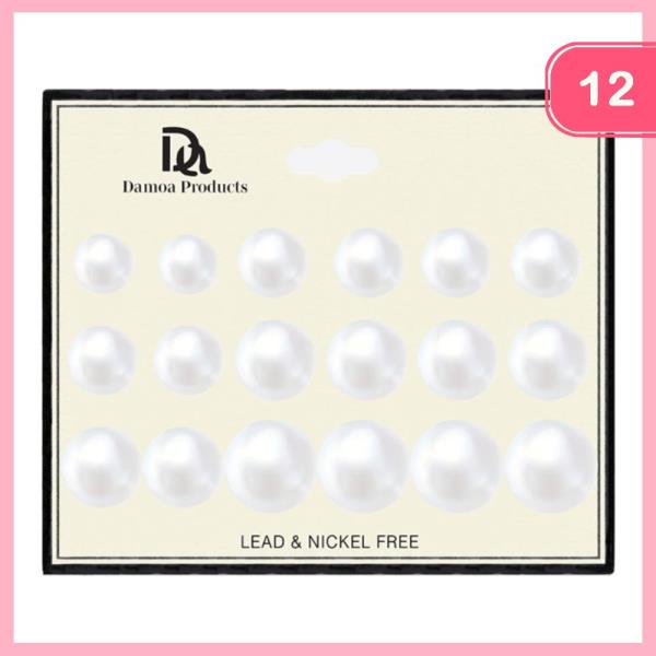 PEARL POST EARRINGS (12 UNITS)