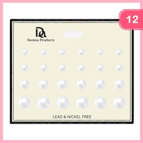 PEARL POST EARRINGS (12 UNITS)