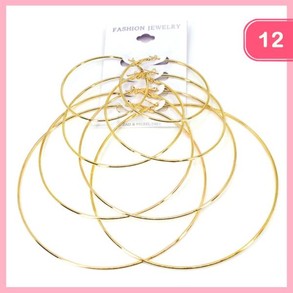 HOOP EARRINGS (12 UNITS)