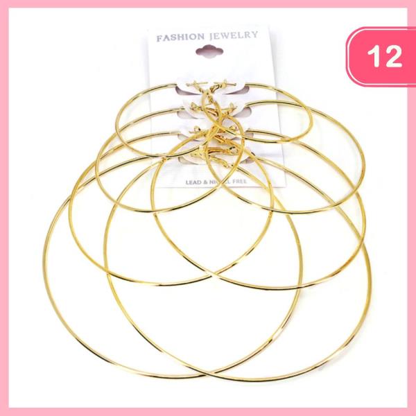 HOOP EARRINGS (12 UNITS)