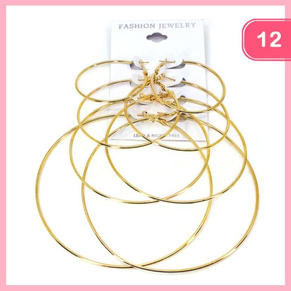 HOOP EARRINGS (12 UNITS)
