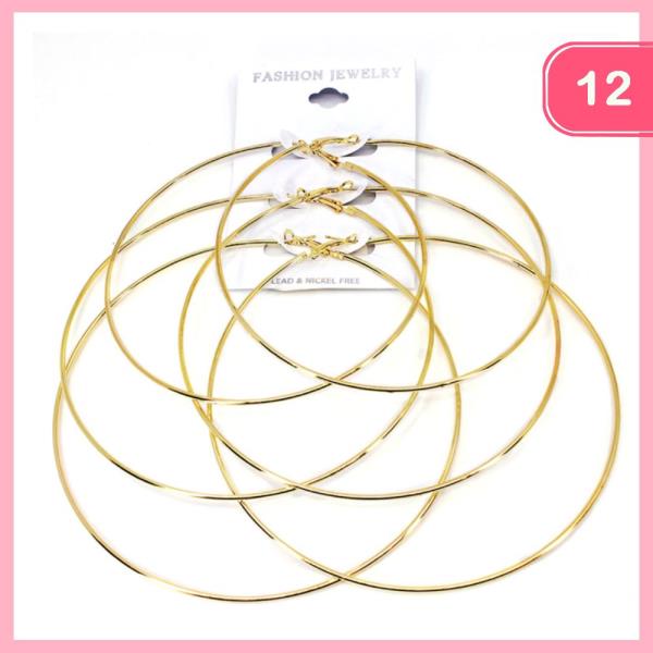 HOOP EARRINGS (12 UNITS)