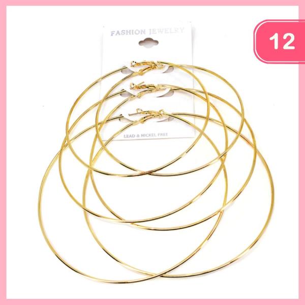 HOOP EARRINGS (12 UNITS)