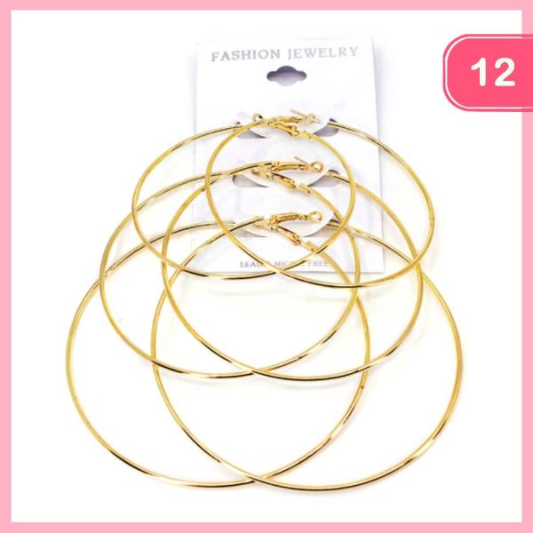HOOP EARRINGS (12 UNITS)