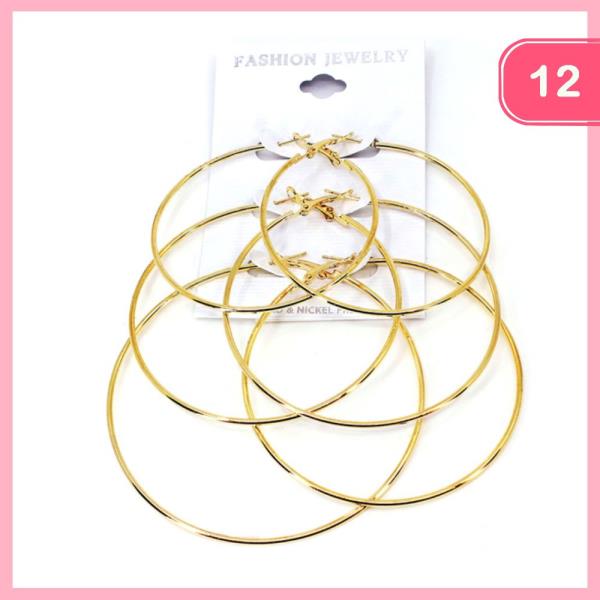 HOOP EARRINGS (12 UNITS)