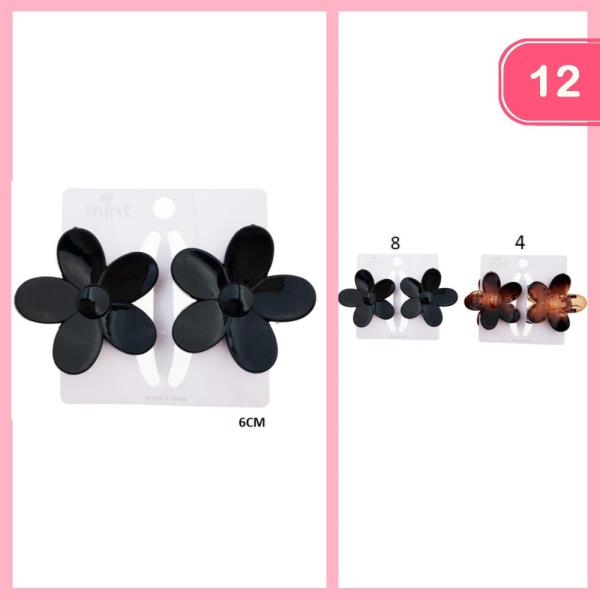 FLOWER HAIR CLAW CLIP (12 UNITS)