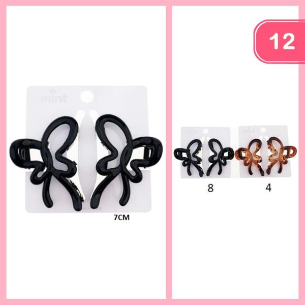 BUTTERFLY HAIR CLAW CLIP (12 UNITS)