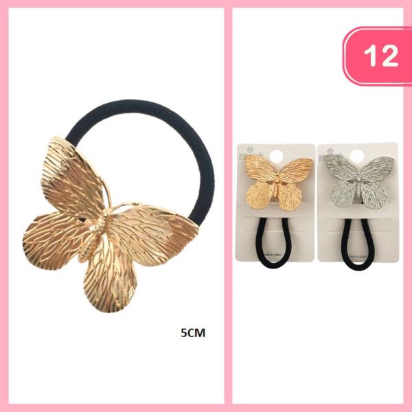 METAL BUTTERFLY HAIR TIE (12 UNITS)