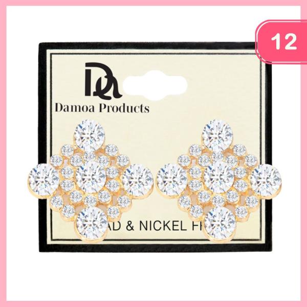 RHINESTONE EARRING (12 UNITS)