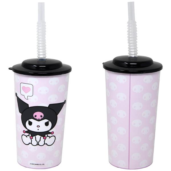 HELLO KITTY KUROMI PP SPORTS TUMBLER WITH LID AND STRAW