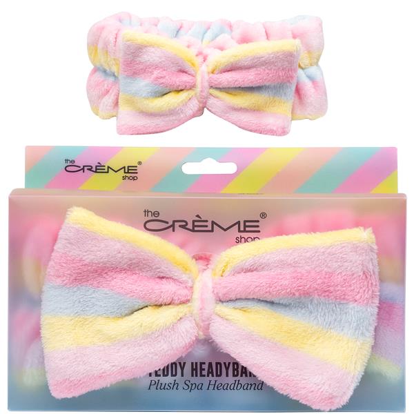 THE CREME SHOP TEDDY HEADYBAND COLOR PLUSH SPA HEADBAND (6 UNITS)