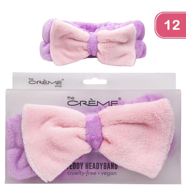 THE CREME SHOP TEDDY HEADYBAND PLUSH SPA HEADBAND (12 UNITS)