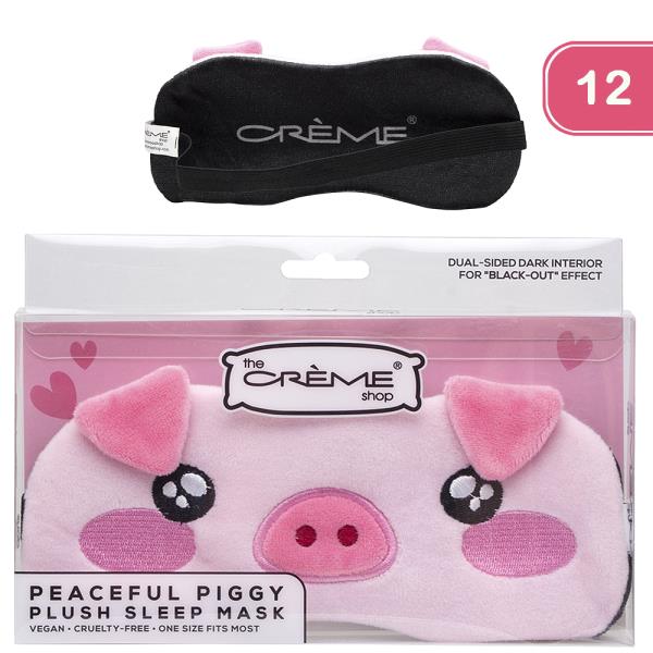 THE CREME SHOP PEACEFUL PIGGY PLUSH SLEEP MASK (12 UNITS)