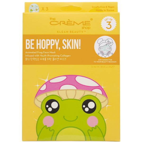 THE CREME SHOP BE HOPPY SKIN ANIMATED FROG FACE MASK SET OF 3