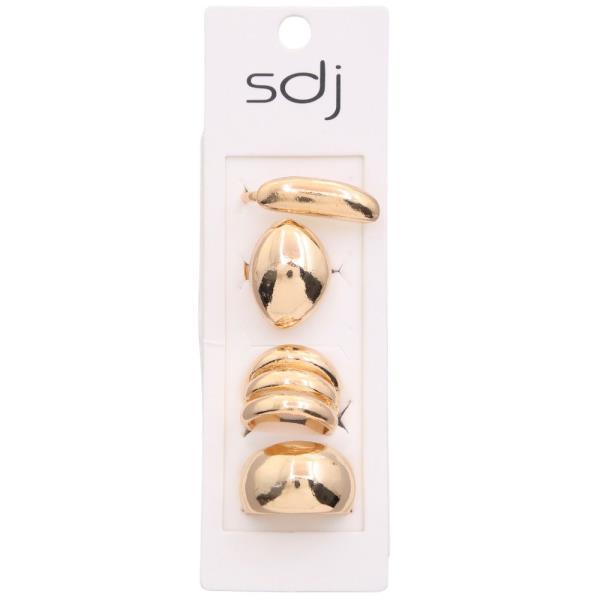 SDJ DOME METAL ASSORTED RING SET