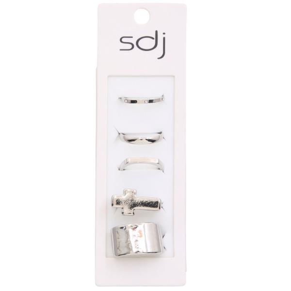 SDJ CROSS METAL ASSORTED RING SET