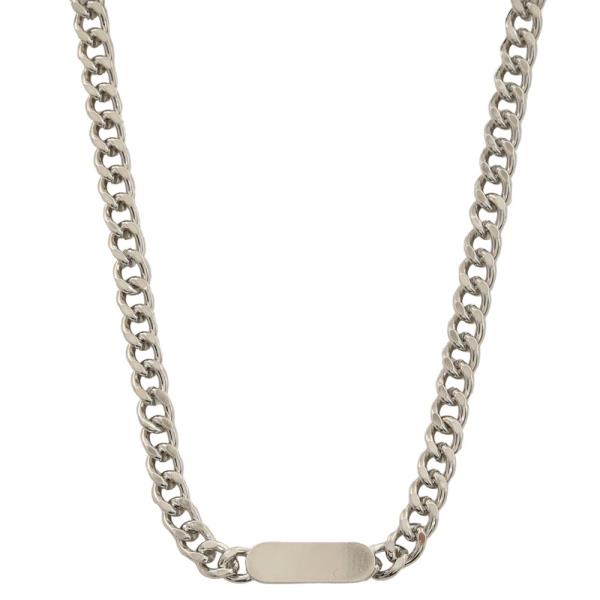 SDJ METAL BAR CIRCLE LINK METAL NECKLACE