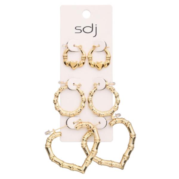 SDJ HEART SHAPE ASSORTED EARRING SET