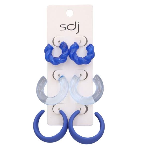 SDJ ASSORTED OPEN HOOP EARRING