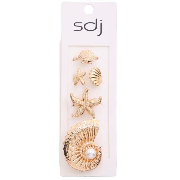 SDJ SEA LIFE ASSORTED METAL RING SET