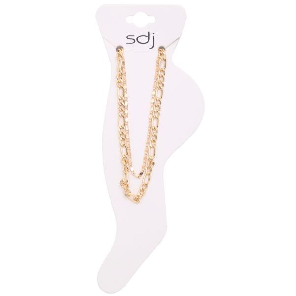 SDJ CHAIN METAL LAYERED ANKLET