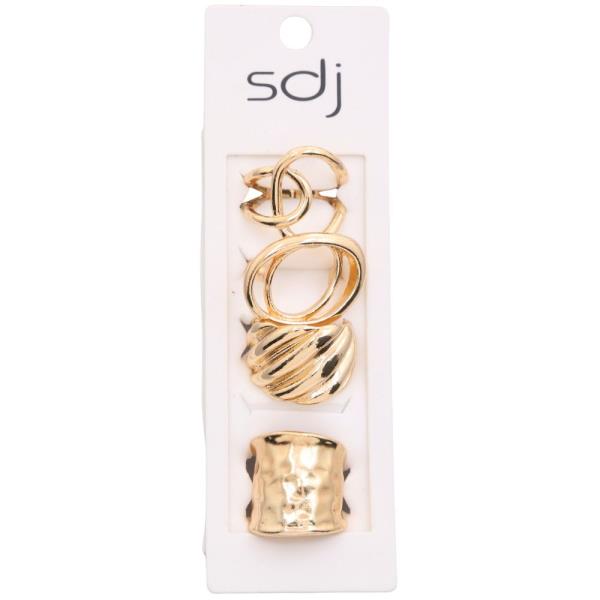 SDJ LINED METAL ASSORTED RING SET