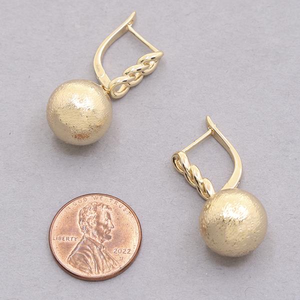 SODAJO GOLD DIPPED BALL CHARM EARRING