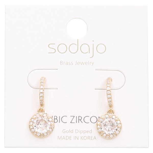 SODAJO CZ STONE DANGLE EARRING
