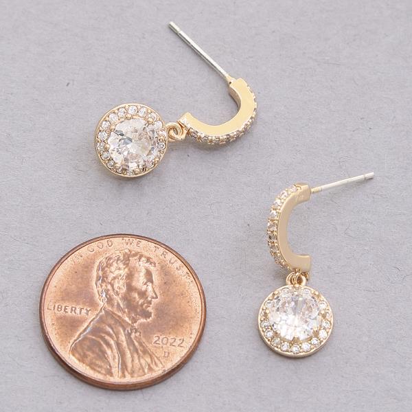 SODAJO CZ STONE DANGLE EARRING