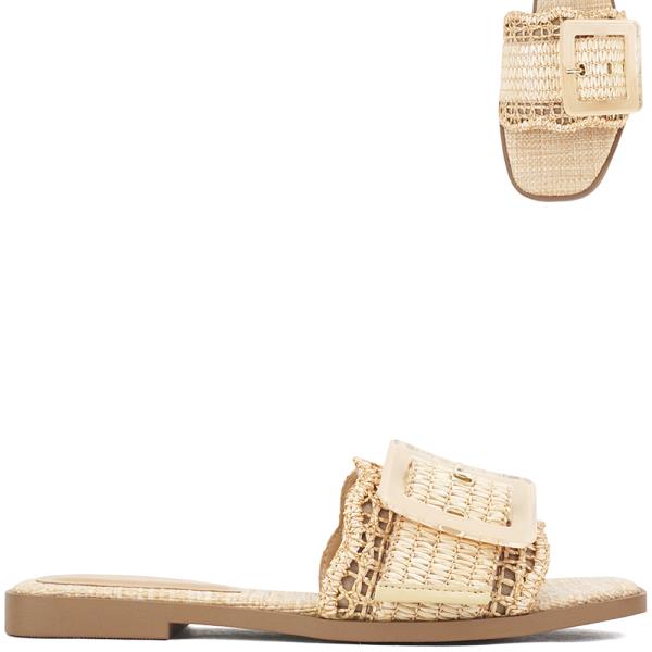 RAFFIA BUCKLE SLIDE 18 PAIRS