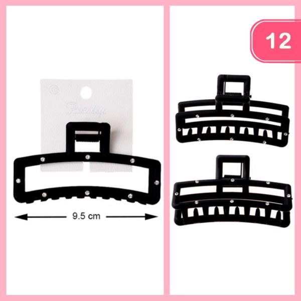 RHINESTONE HAIR CLAW CLIP (12 UNITS)