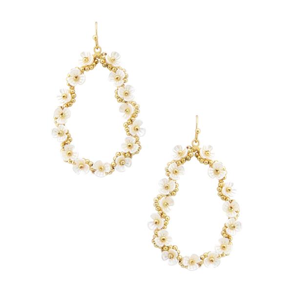 TEARDROP FLOWER EARRING