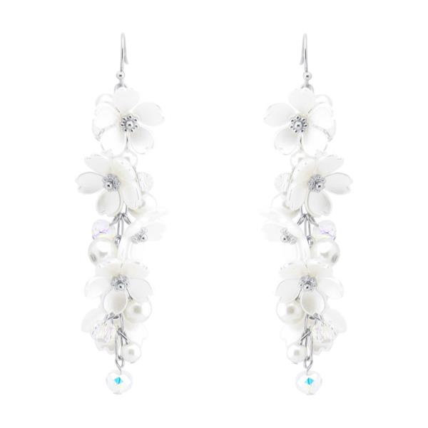 PEARL FLOWER DROP EARRING