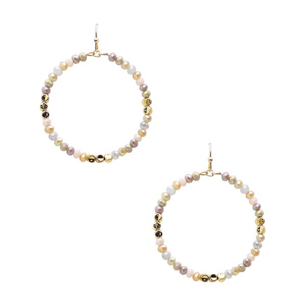 BEADED ROUND EARRING