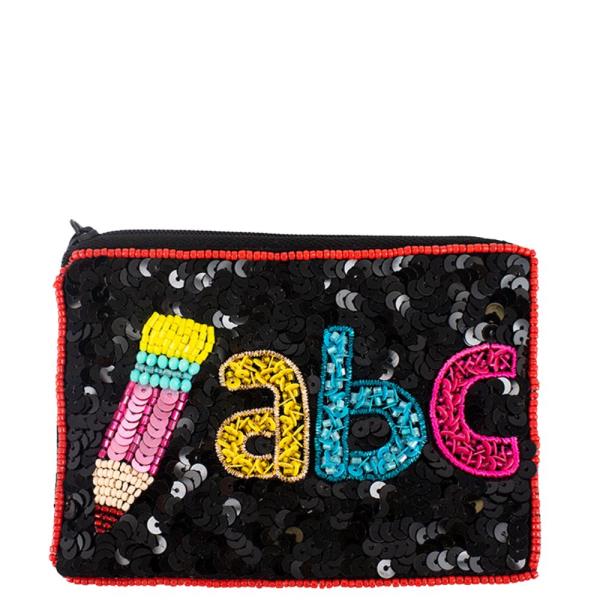ABC SEED BEAD SEQUIN COIN BAG