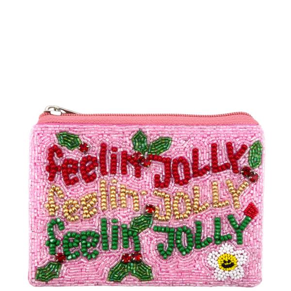 FEELING JOLLY SEED BEAD COIN BAG