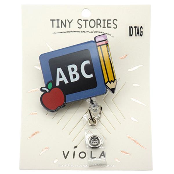 ABC TEACHER RETRACTABLE ID TAG