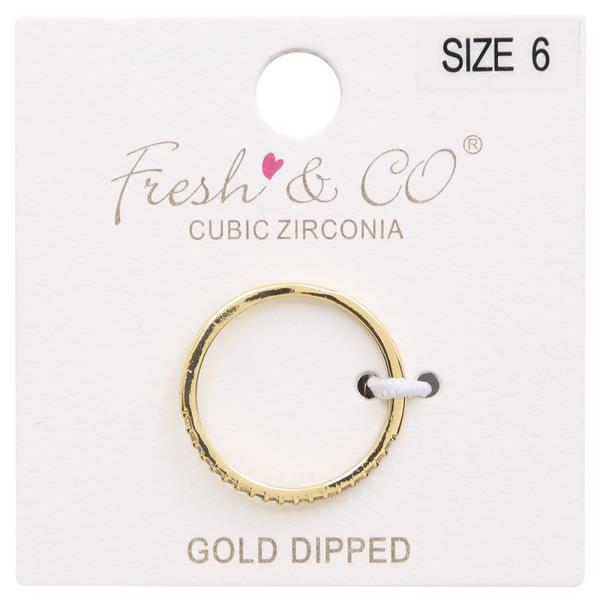 CZ GOLD DIPPED RING