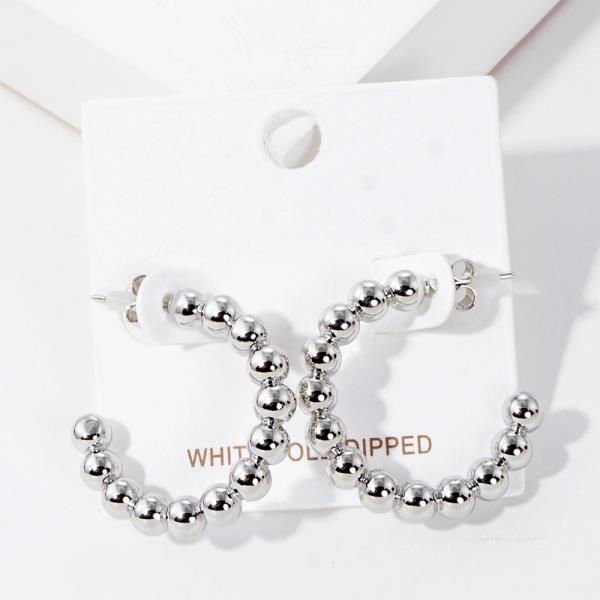 GOLD DIPPED C HOOP EARRING