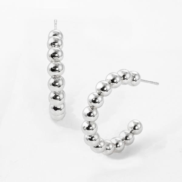 GOLD DIPPED C HOOP EARRING