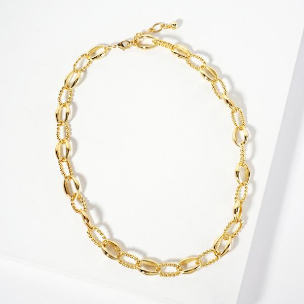 MIX METAL CHAIN NECKLACE