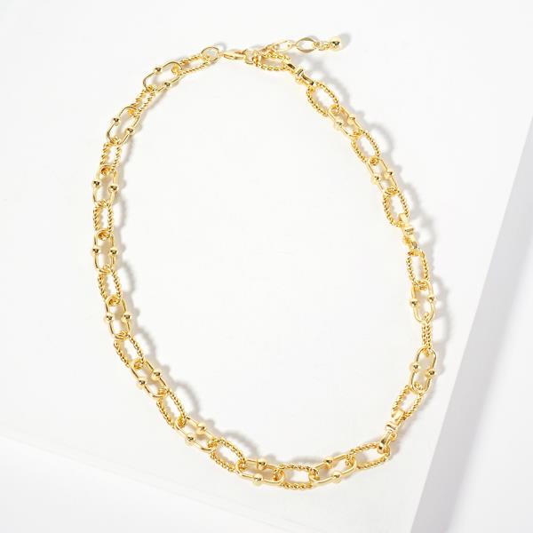 MIX METAL CHAIN NECKLACE