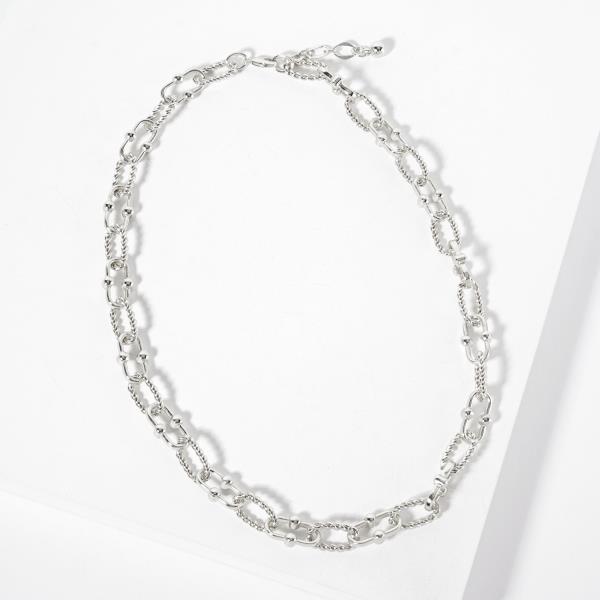 MIX METAL CHAIN NECKLACE
